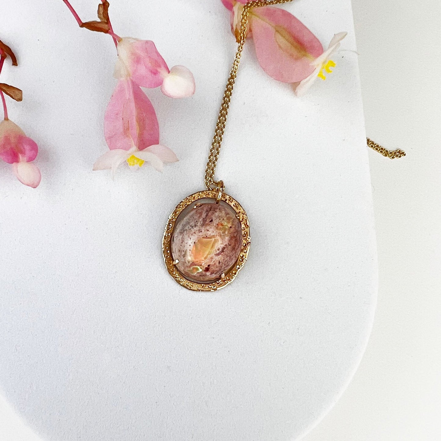 14k Boulder Opal Star Dust Necklace - Mettle by Abby