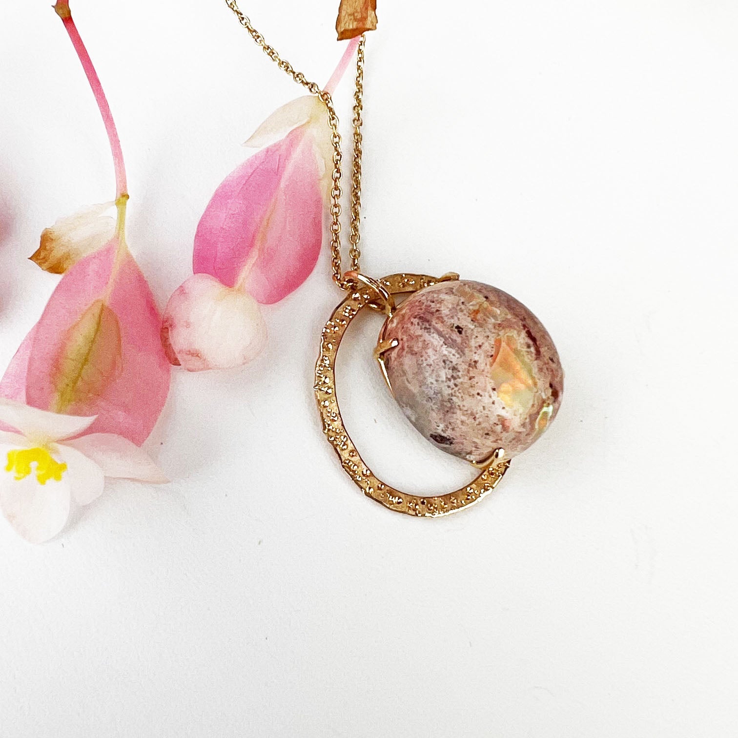 14k Boulder Opal Star Dust Necklace - Mettle by Abby