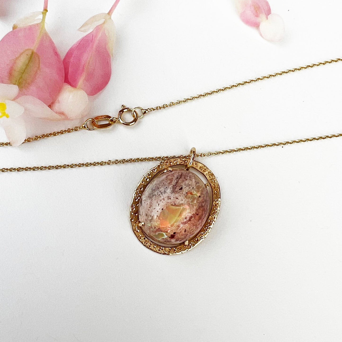 14k Boulder Opal Star Dust Necklace - Mettle by Abby