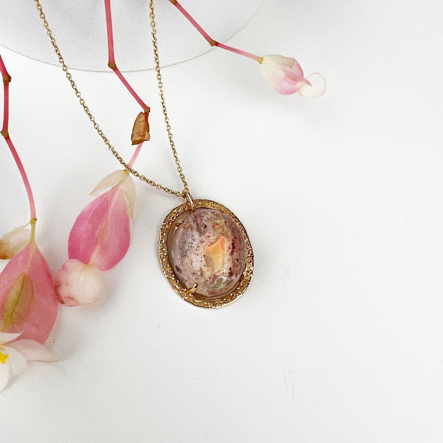 14k Boulder Opal Star Dust Necklace - Mettle by Abby