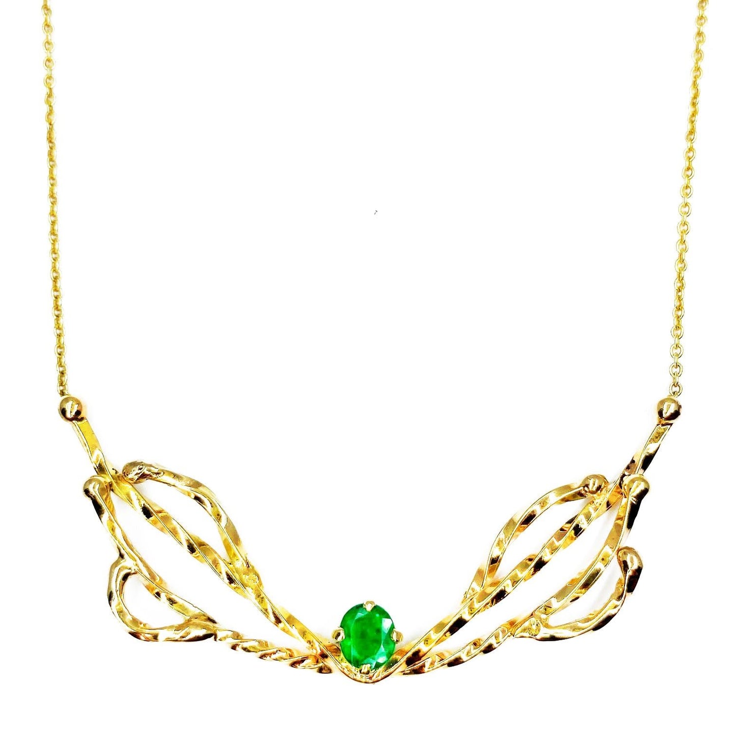 14k Emerald Mantle Necklace - Mettle by Abby