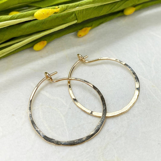 14k Everyday Gold Hoops - Mettle by Abby