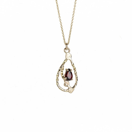 14k Garnet Necklace - Mettle by Abby