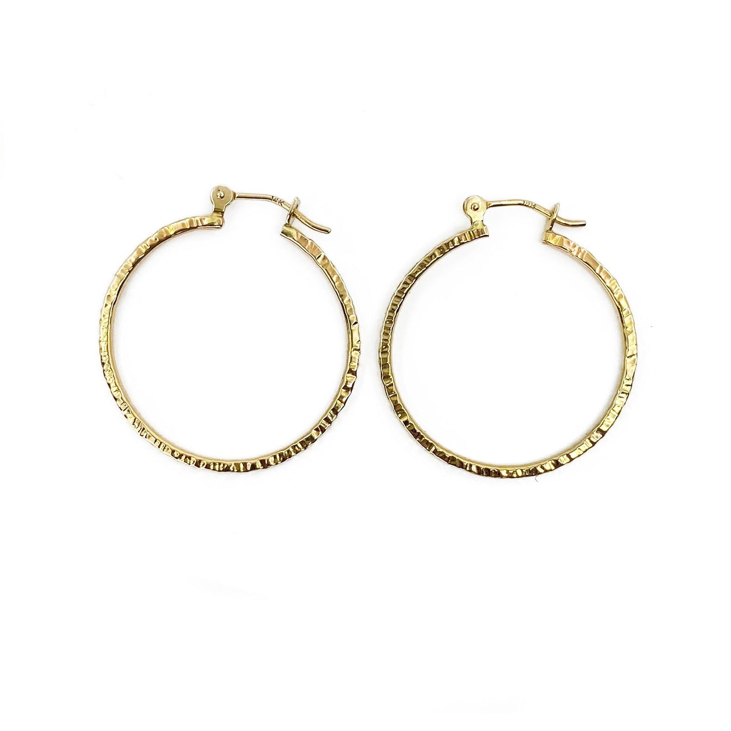 14k Gold Halo Hoops - Mettle by Abby