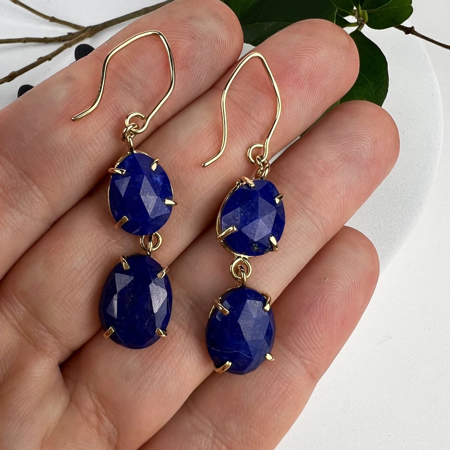 14k Lapis Night Sky Earrings - Mettle by Abby