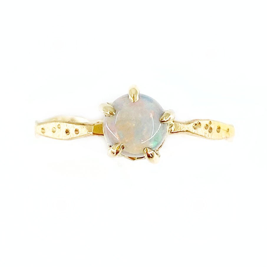 14k Red Nebula Opal Star Dust Ring - Mettle by Abby