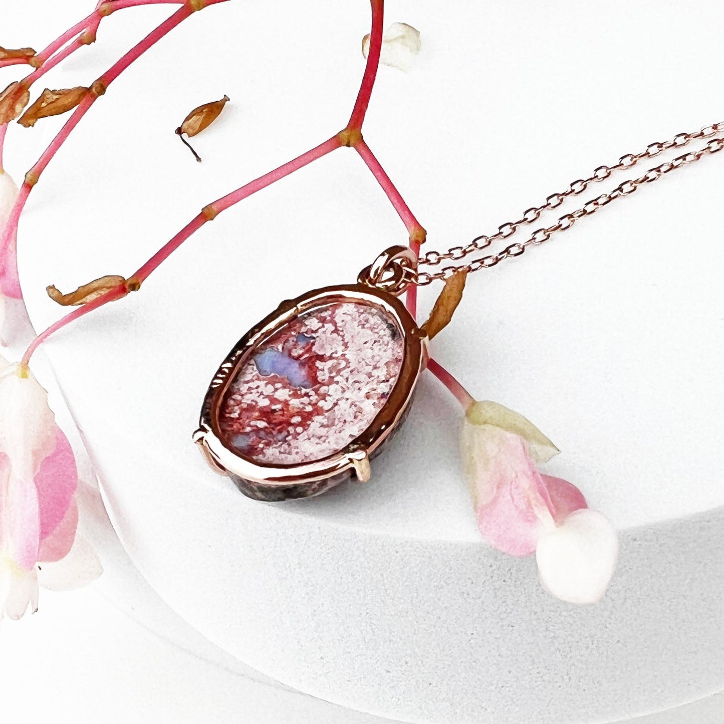 14k Rose Gold Boulder Opal Necklace - Mettle by Abby