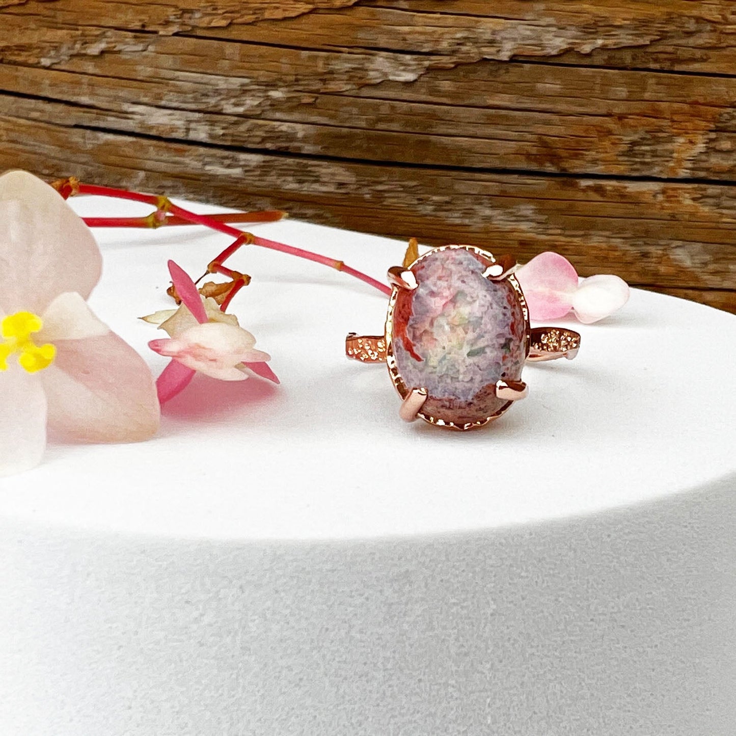 14k Rose Gold Boulder Opal Ring - Mettle by Abby