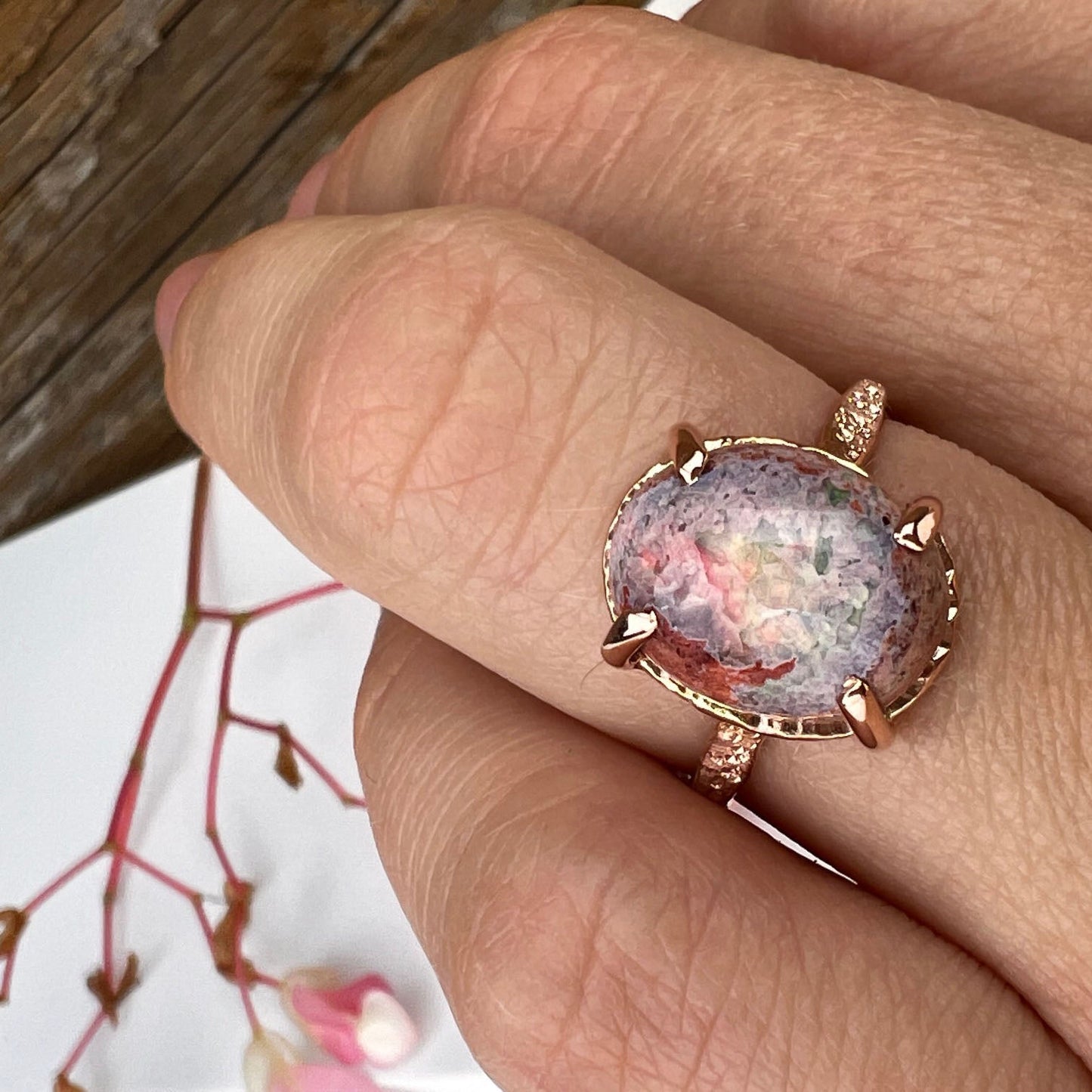 14k Rose Gold Boulder Opal Ring - Mettle by Abby