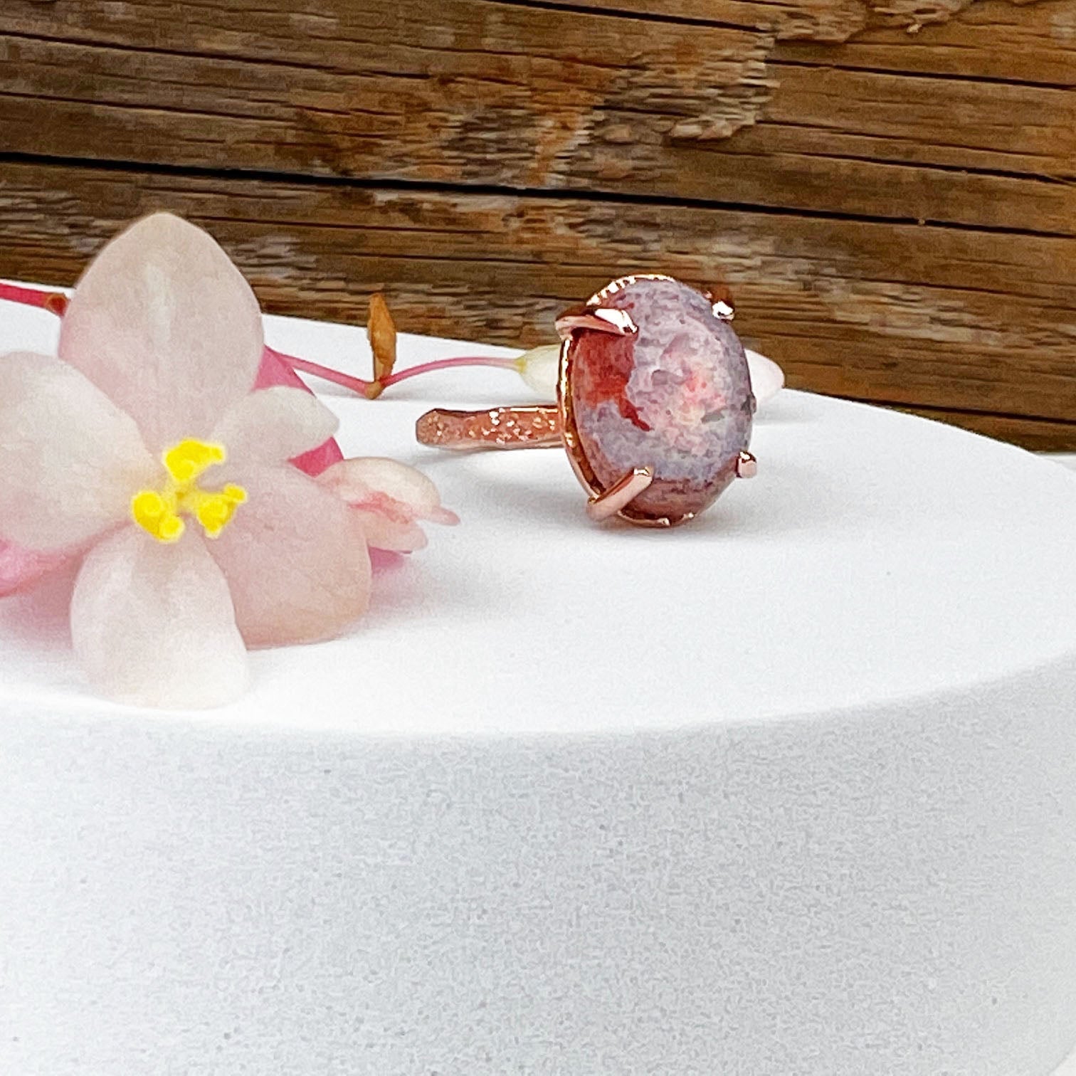 14k Rose Gold Boulder Opal Ring - Mettle by Abby
