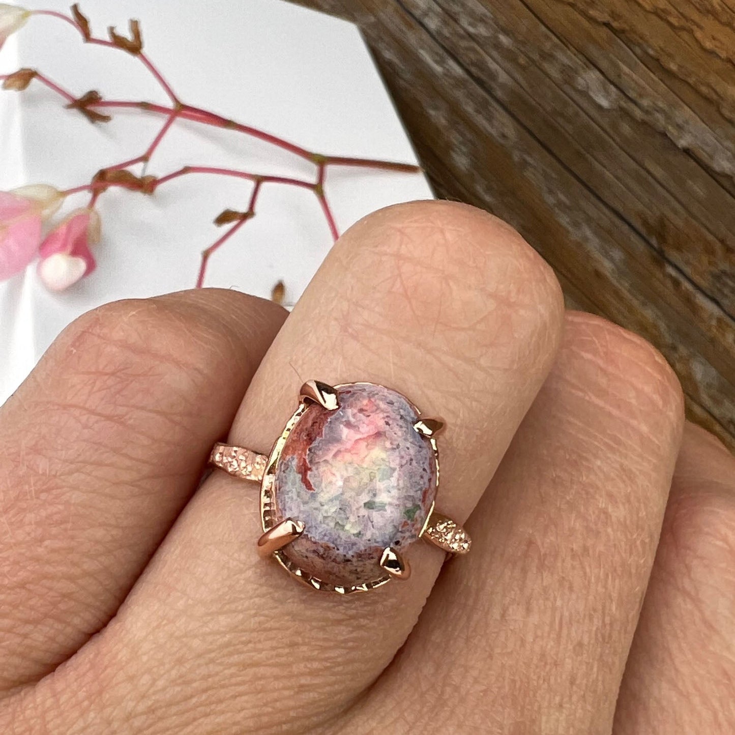 14k Rose Gold Boulder Opal Ring - Mettle by Abby