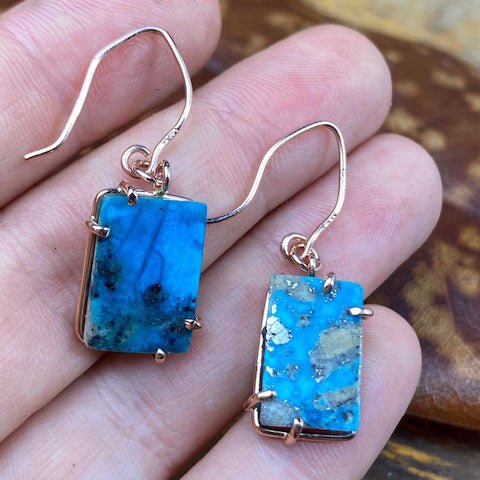 14k Turquoise Earrings - Mettle by Abby