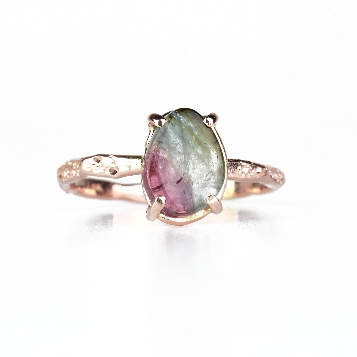 14k Watermelon Tourmaline Ring - Mettle by Abby