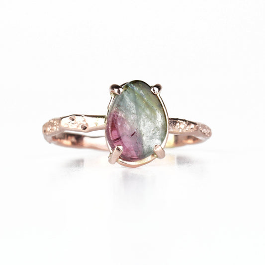 14k Watermelon Tourmaline Ring - Mettle by Abby