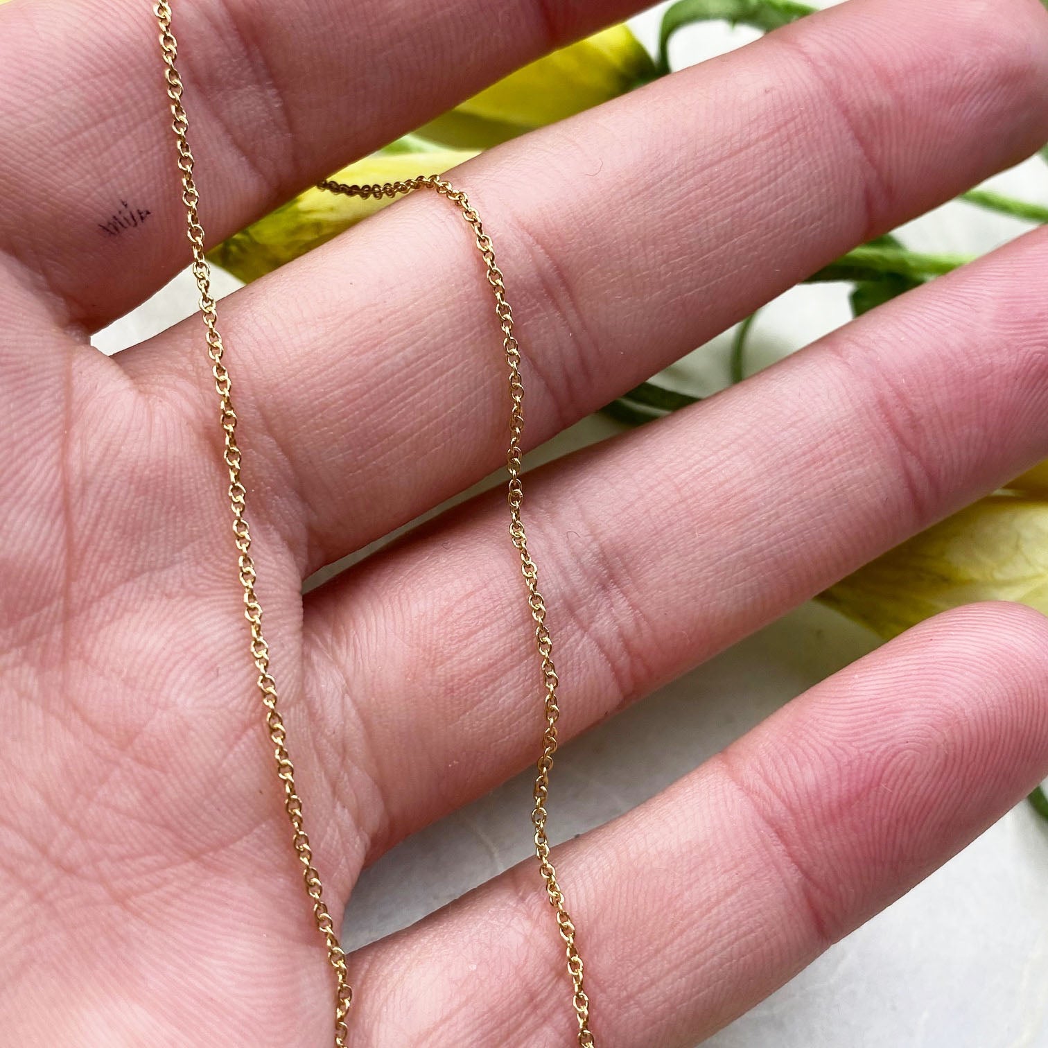 14k Yellow Gold Dainty Chain - Mettle by Abby