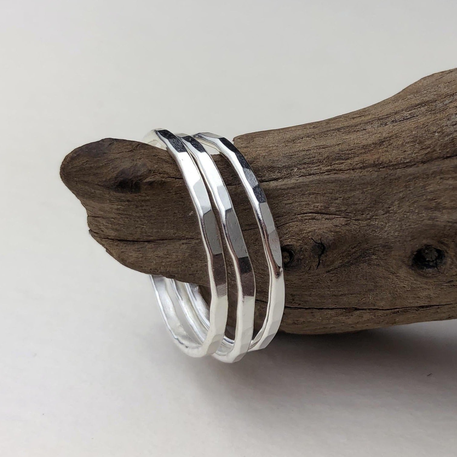 3 Silver Bands - Mettle by Abby