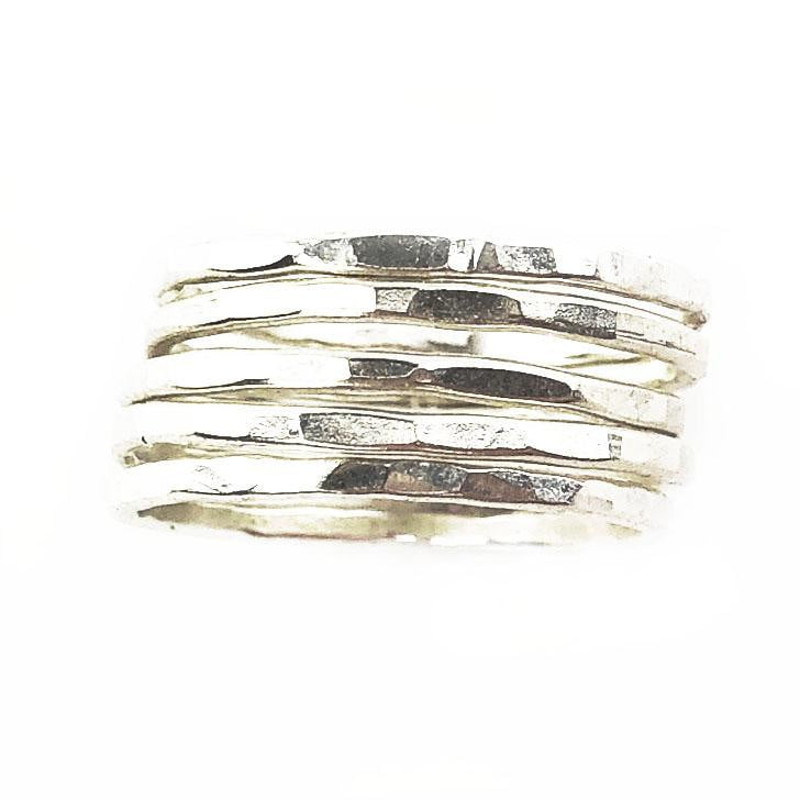 5 Silver Bands - Mettle by Abby