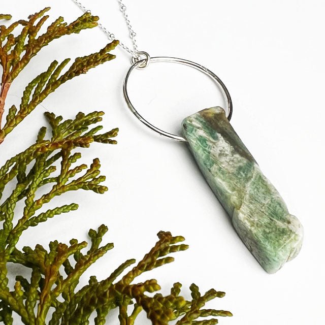 Amazonite Hoop Necklace - Mettle by Abby