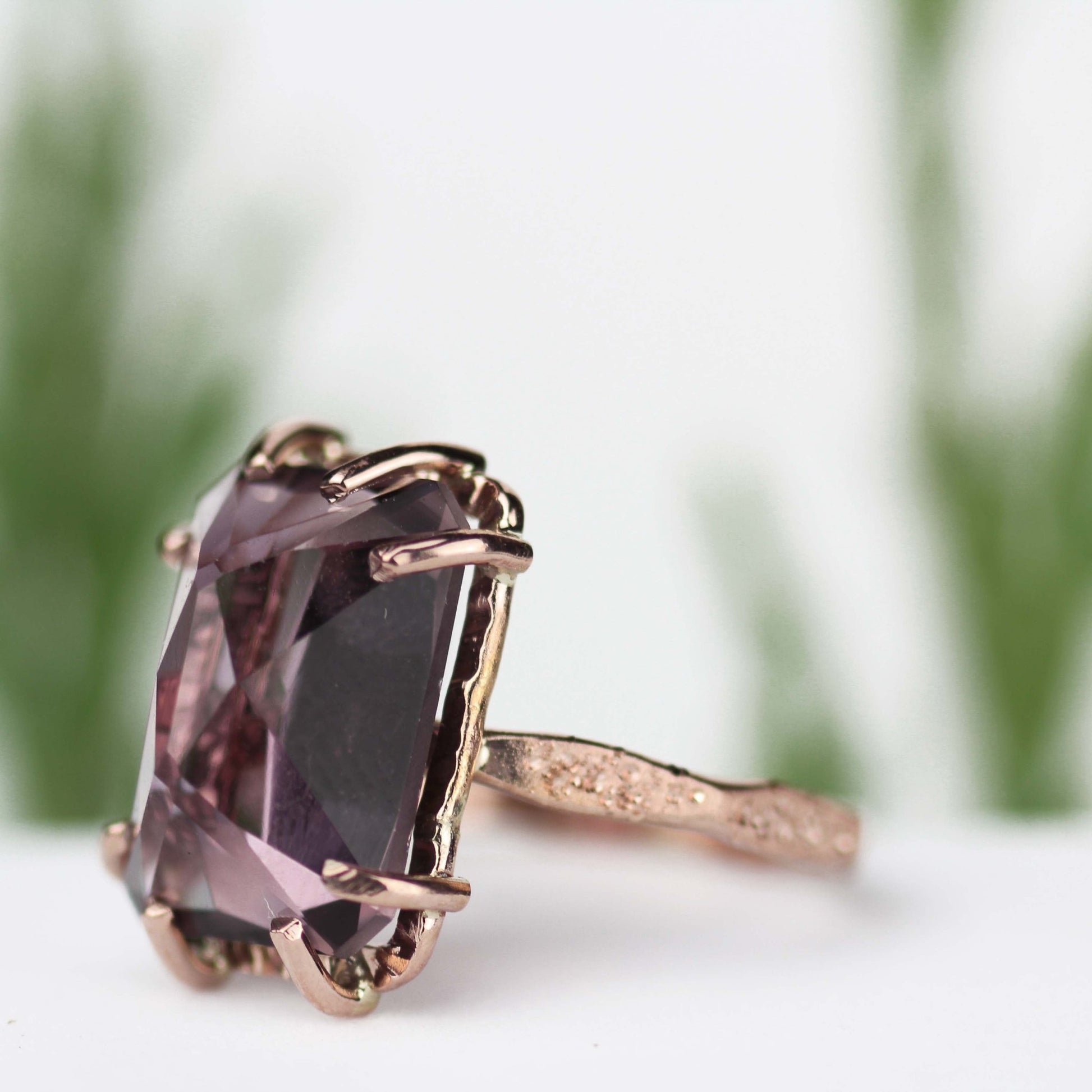 Amethyst Stardust Ring 14k Rose Gold - Mettle by Abby