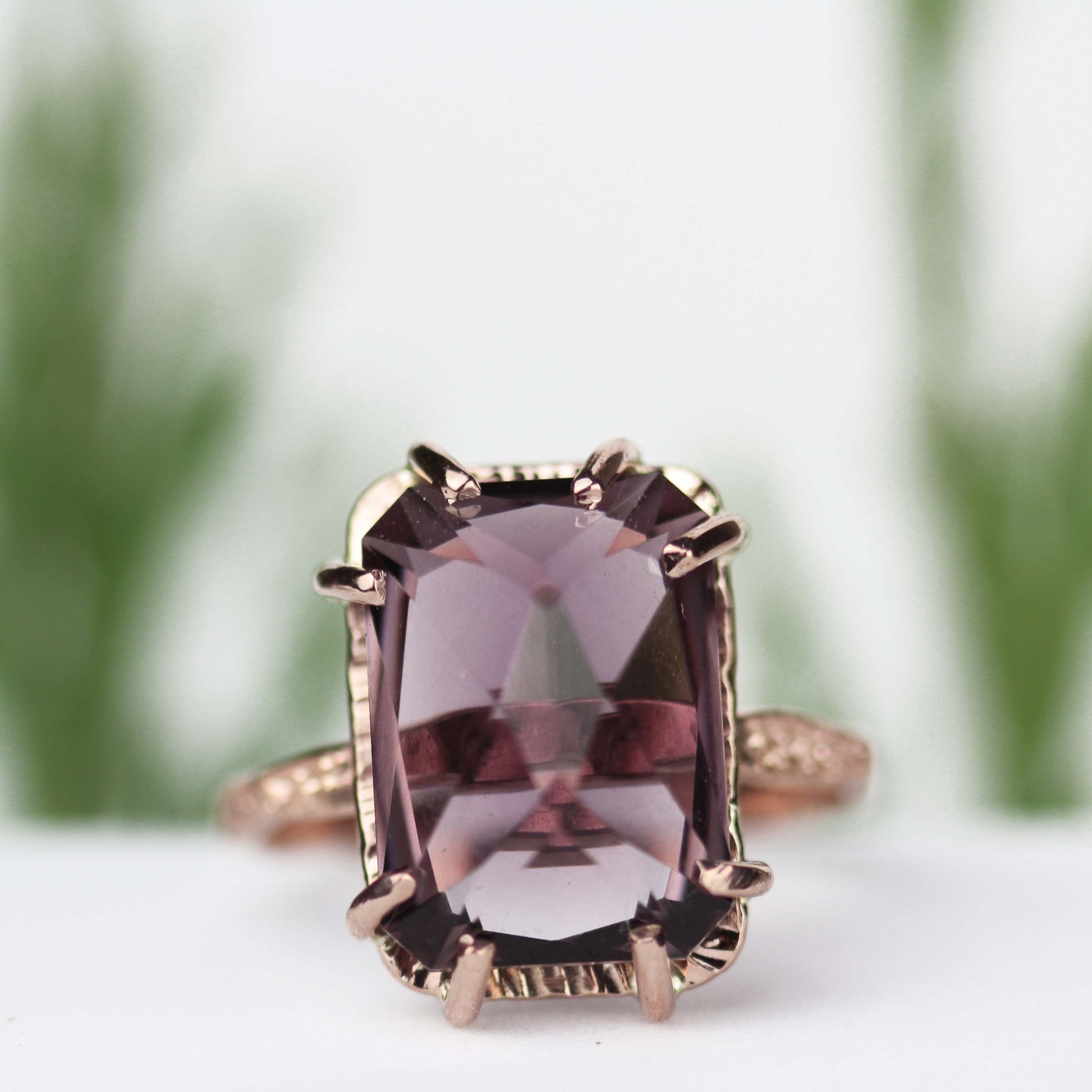 Amethyst Stardust Ring 14k Rose Gold - Mettle by Abby