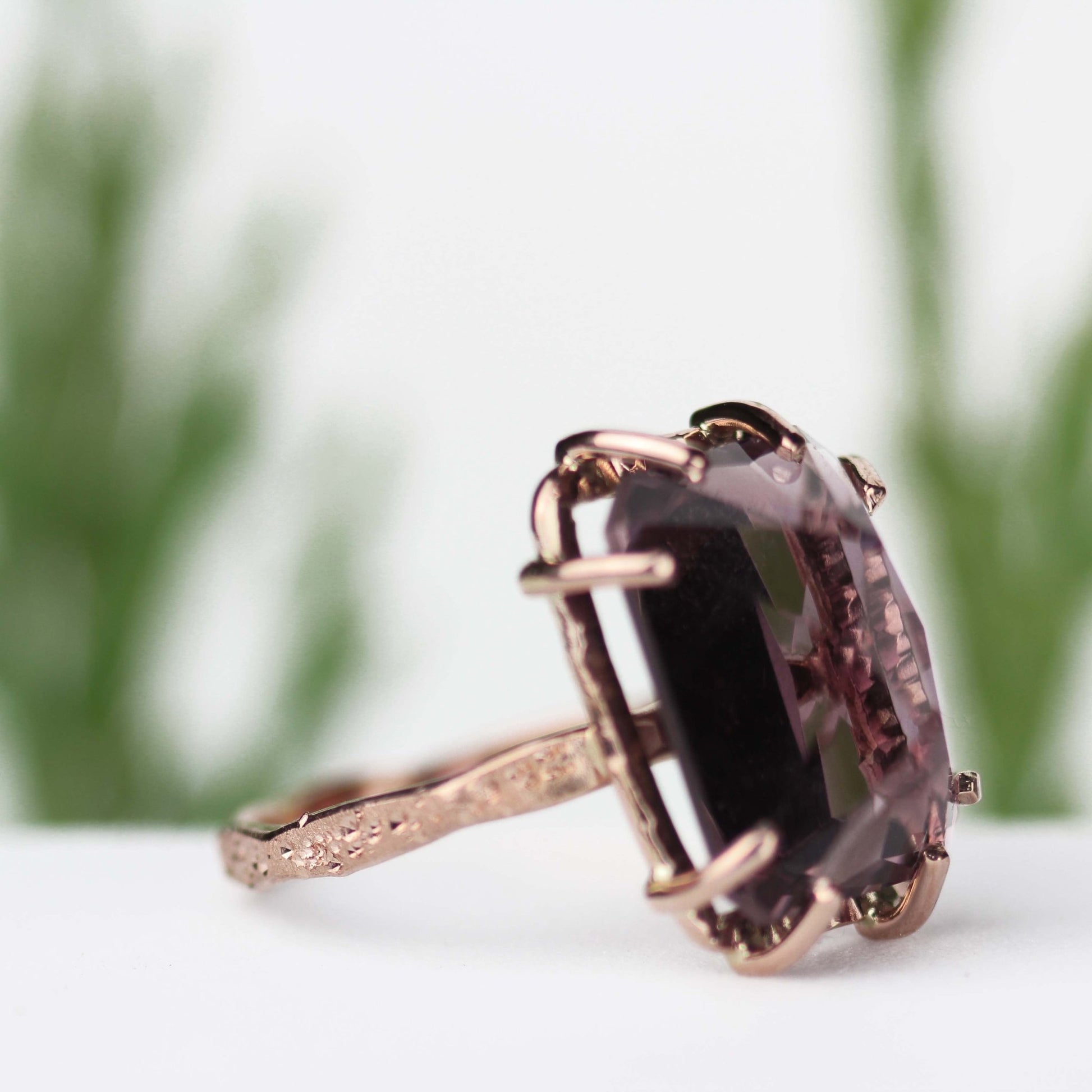 Amethyst Stardust Ring 14k Rose Gold - Mettle by Abby