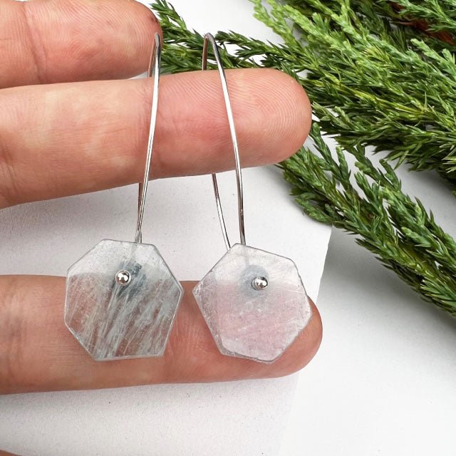 Aquamarine Thread Earrings - Mettle by Abby