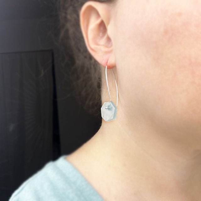 Aquamarine Thread Earrings - Mettle by Abby