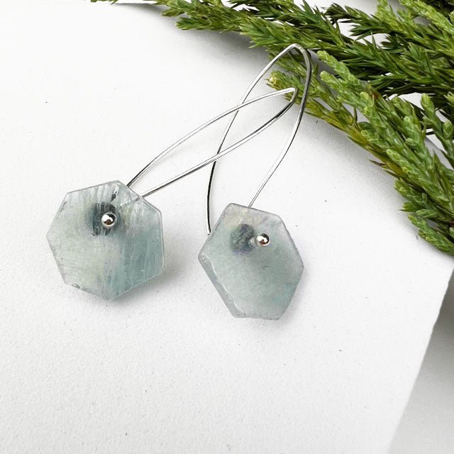 Aquamarine Thread Earrings - Mettle by Abby