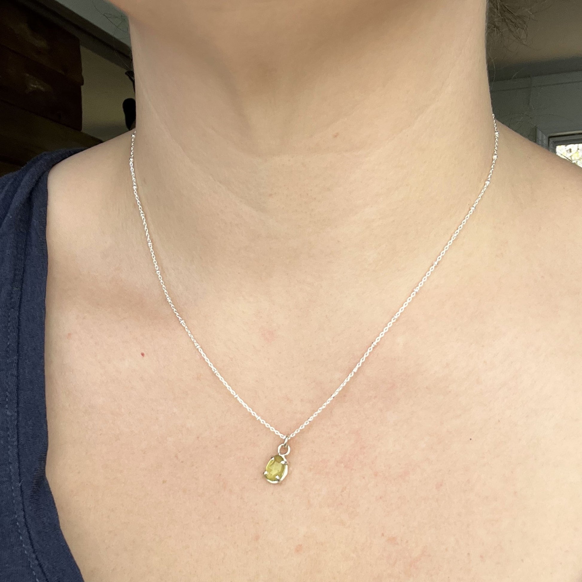 August Birthstone Necklace - Mettle by Abby