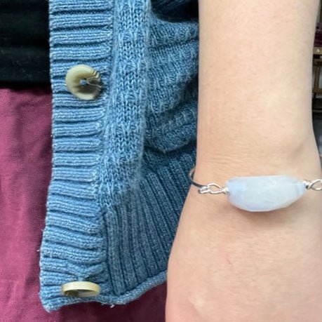 Blue Lace Agate Bracelet - Mettle by Abby