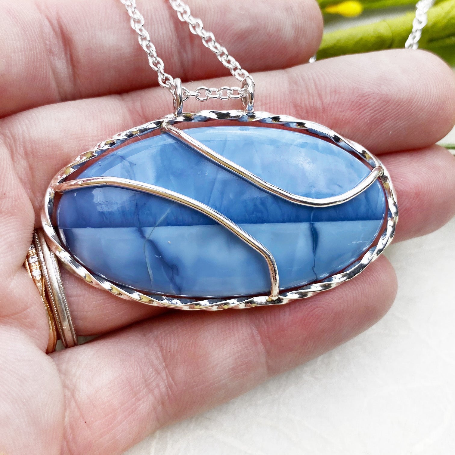 Blue Opal Winds Necklace - Mettle by Abby