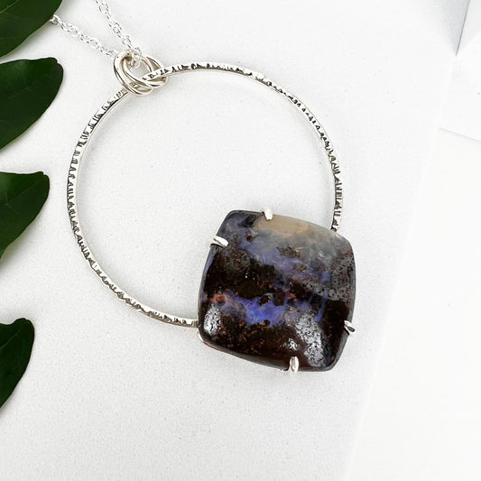 Boulder Opal Statement Necklace - Mettle by Abby