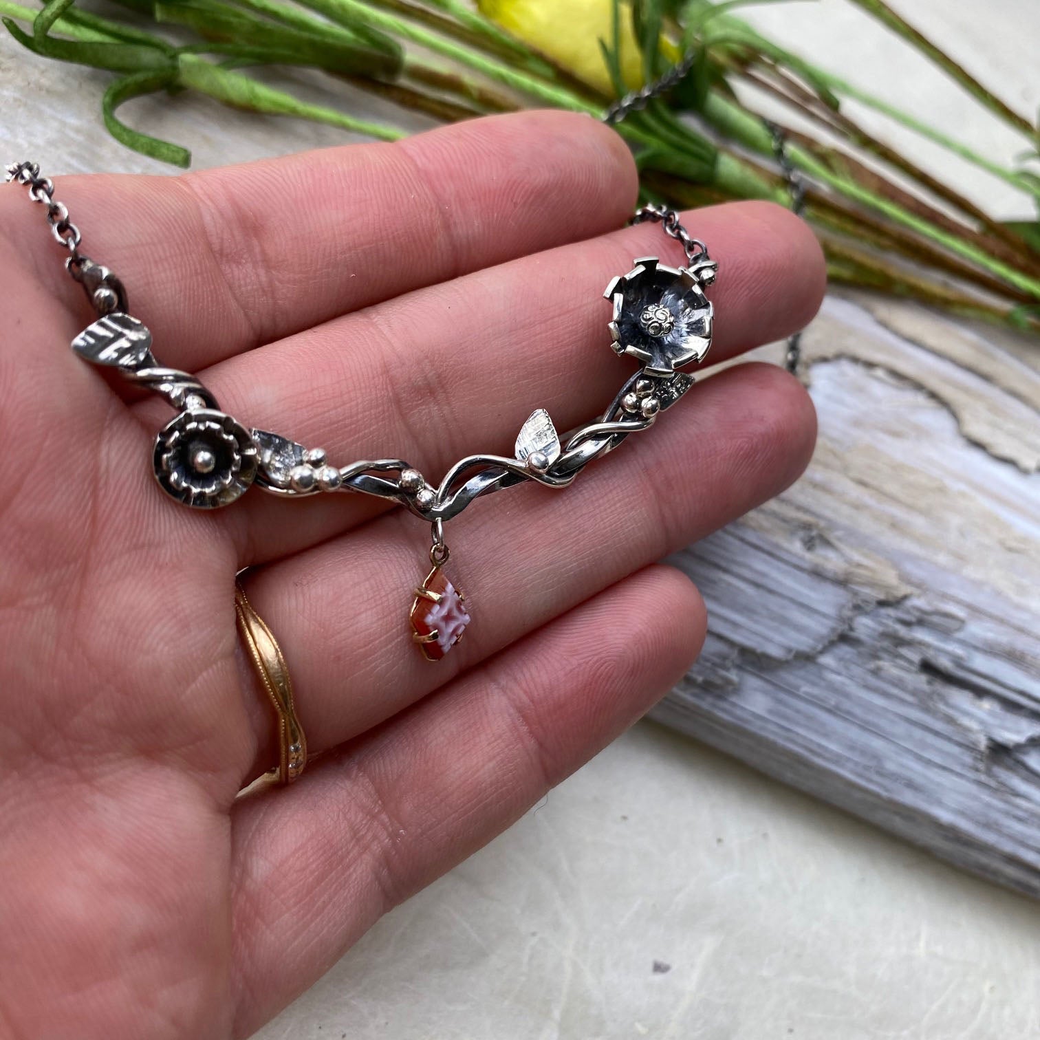 Cameo Wreath Necklace - Mettle by Abby