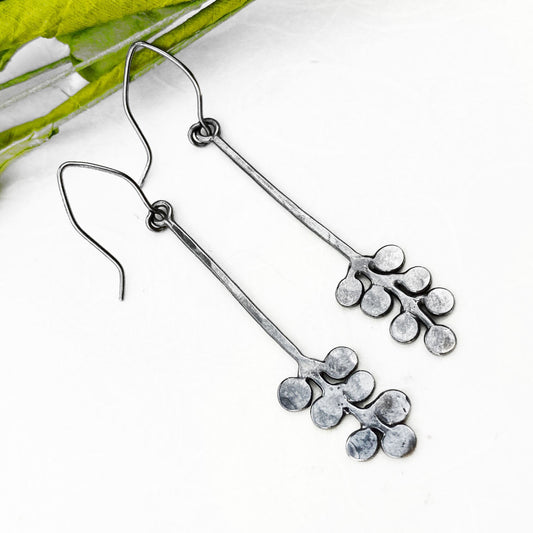 Dark Bubble Fern Earrings - Mettle by Abby