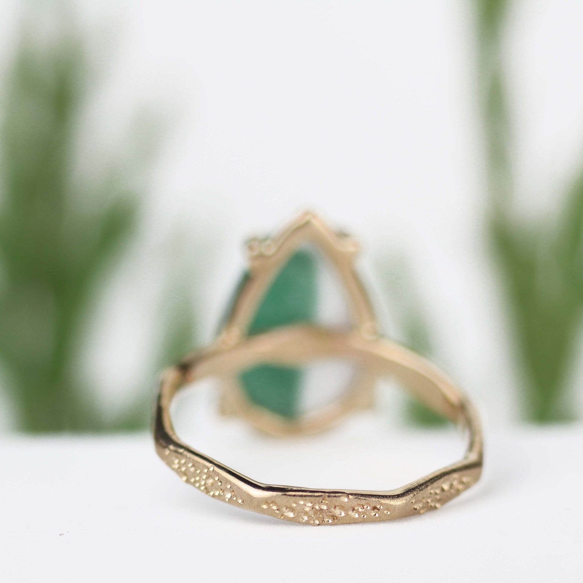 Emerald Stardust Ring 14k Yellow Gold - Mettle by Abby
