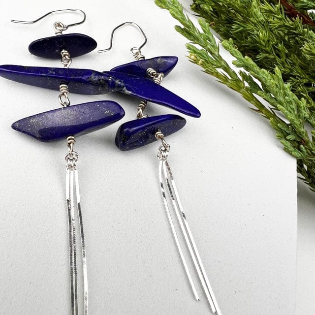 Lapis Lantern Earrings - Mettle by Abby