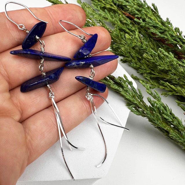 Lapis Lantern Earrings - Mettle by Abby