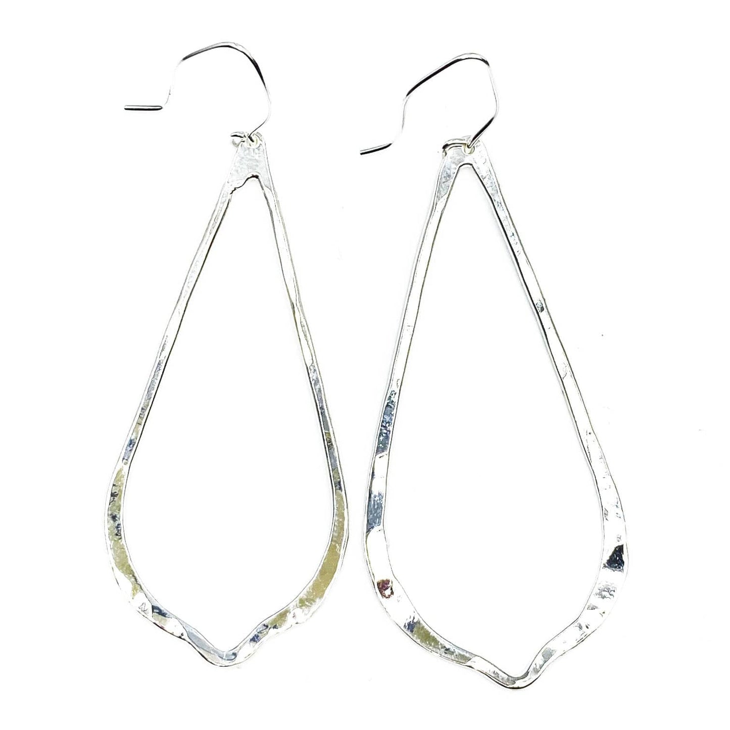 Large Silver Drop Earrings - Mettle by Abby