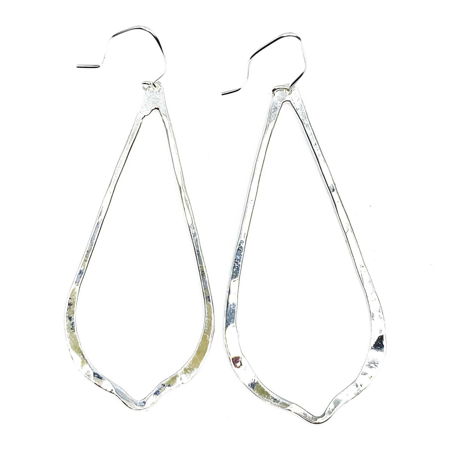 Large Silver Drop Earrings - Mettle by Abby