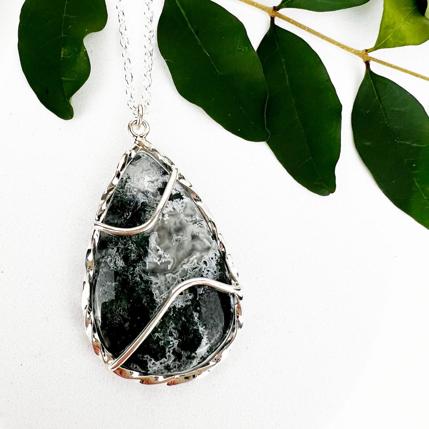 Moss Agate Winds Necklace - Mettle by Abby