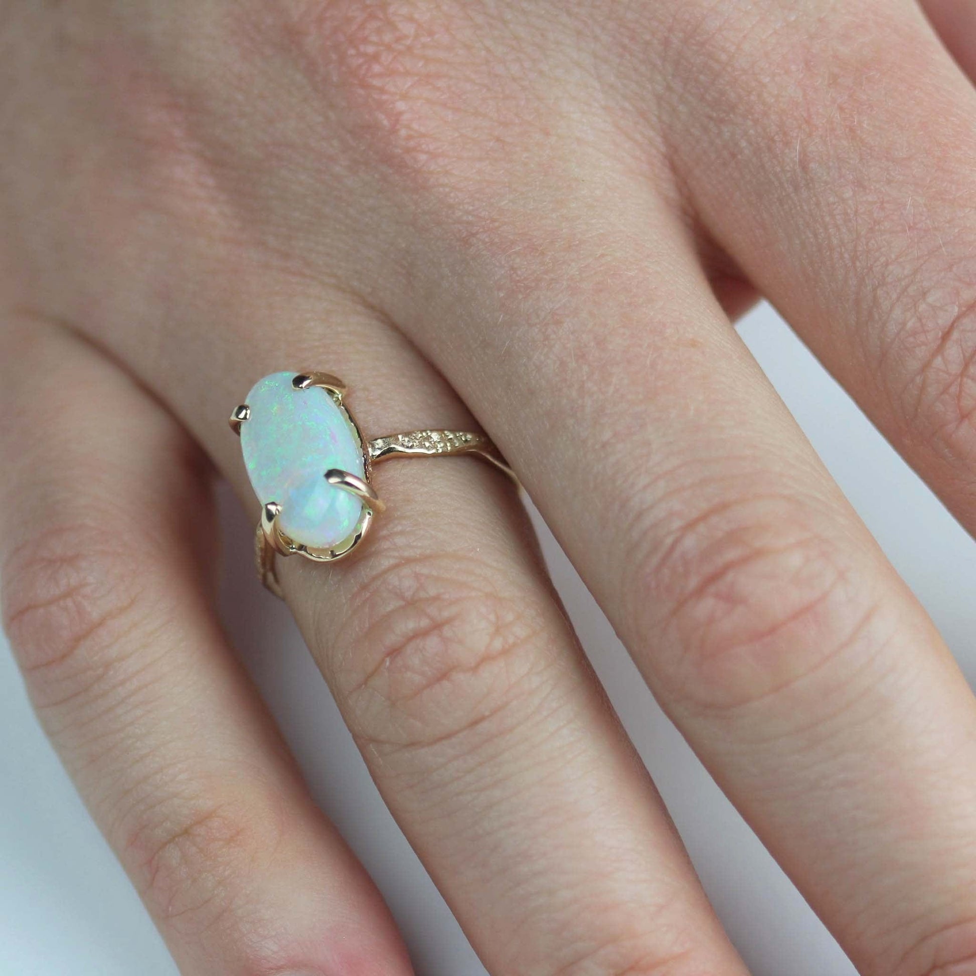 Opal Stardust Ring 14k Yellow Gold - Mettle by Abby