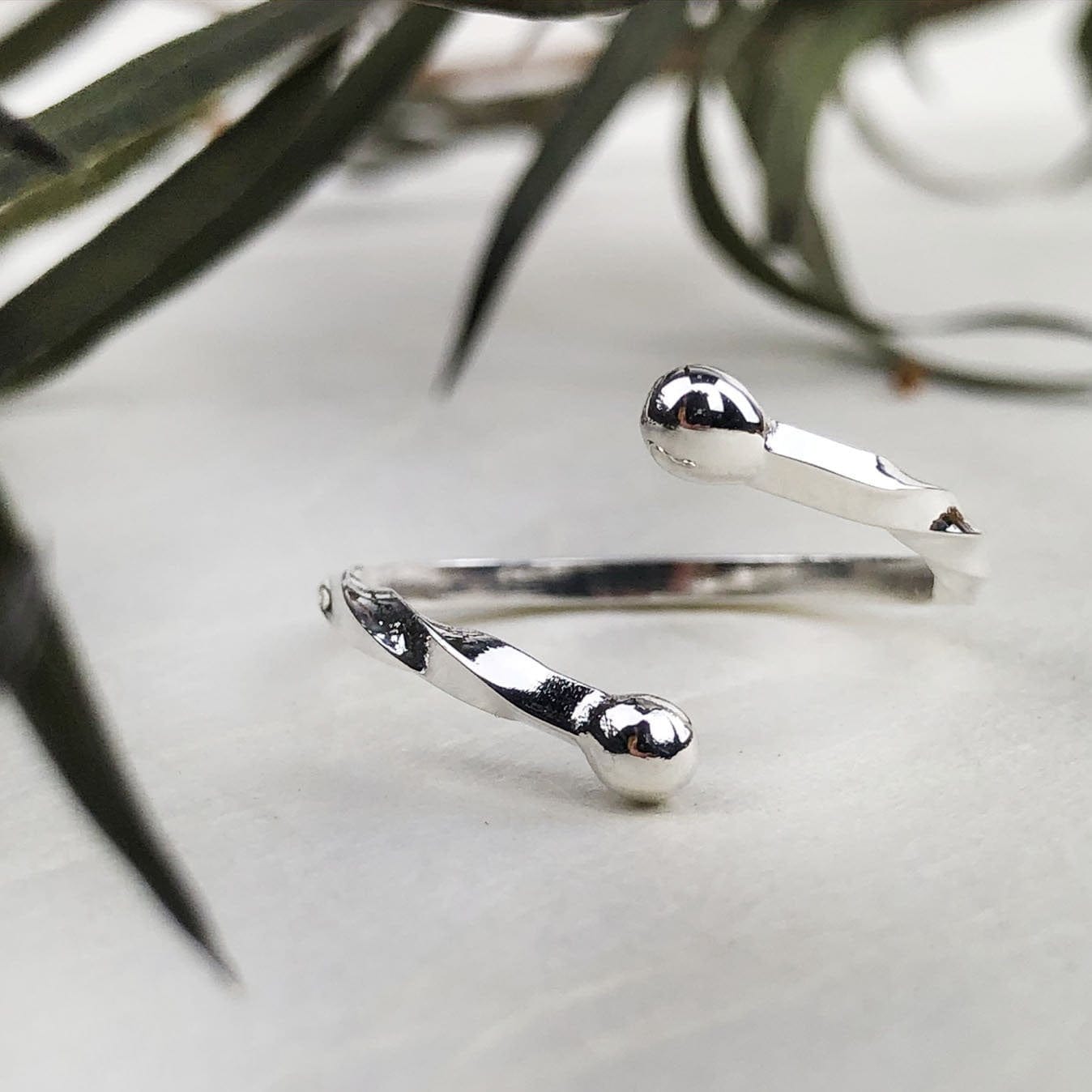 Open Twist Ring in Silver - Mettle by Abby