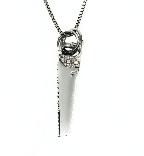 Ornate Silver Handsaw Necklace - Mettle by Abby