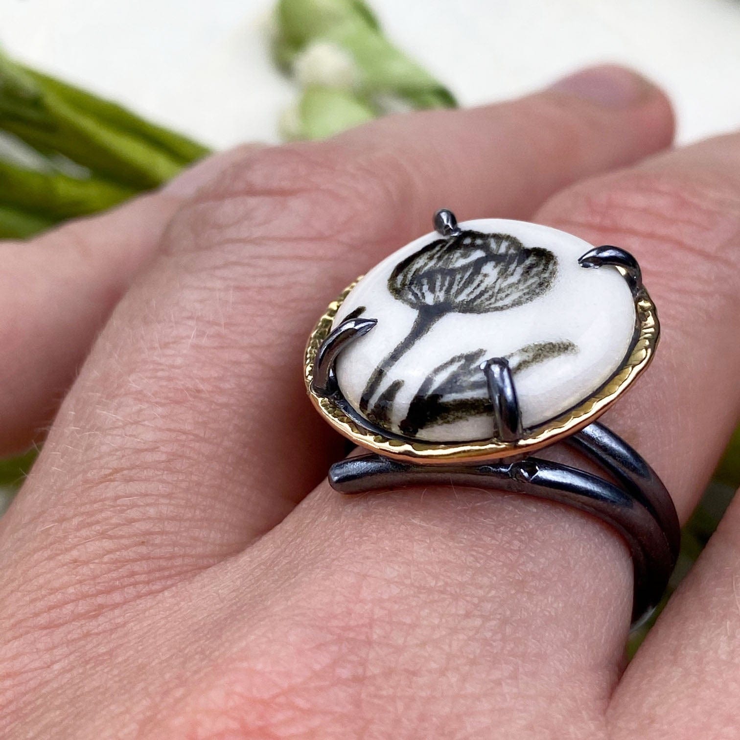 Peony Halo Ring - Mettle by Abby