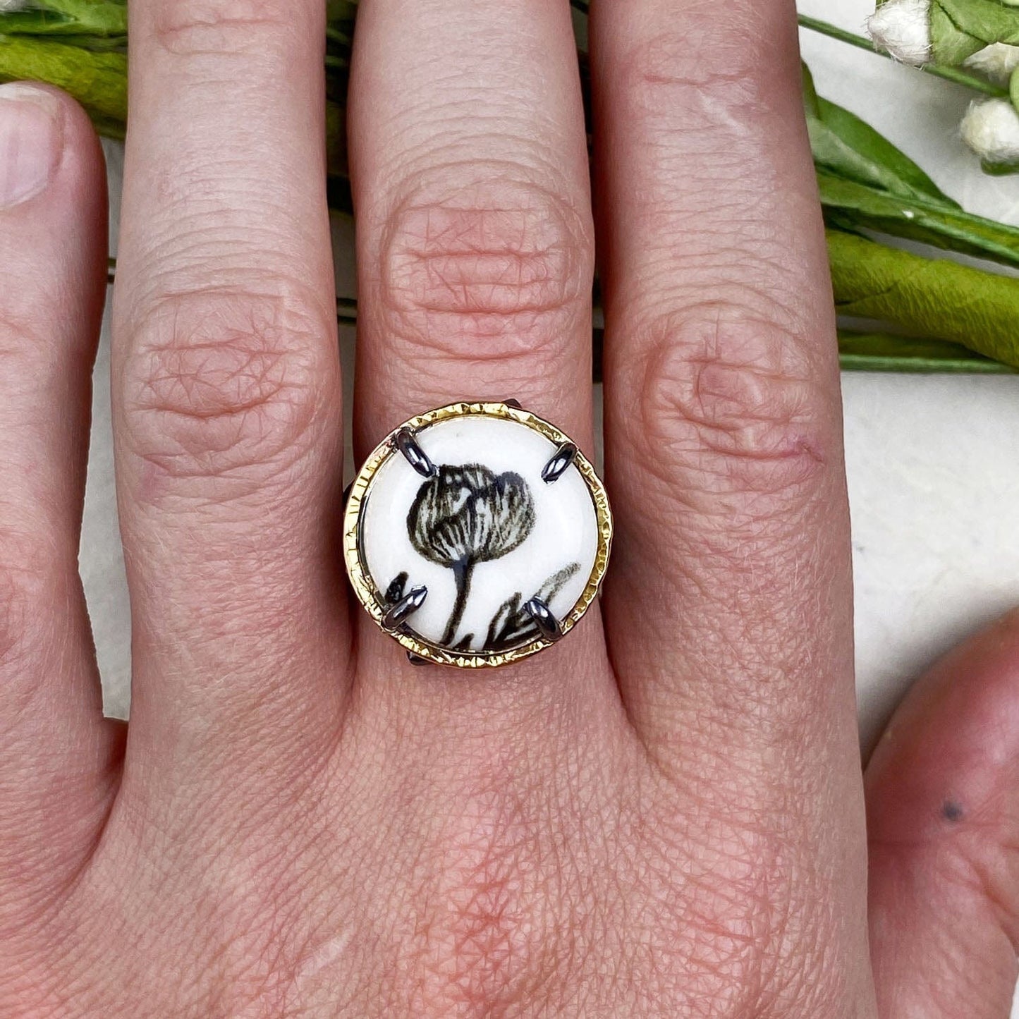 Peony Halo Ring - Mettle by Abby