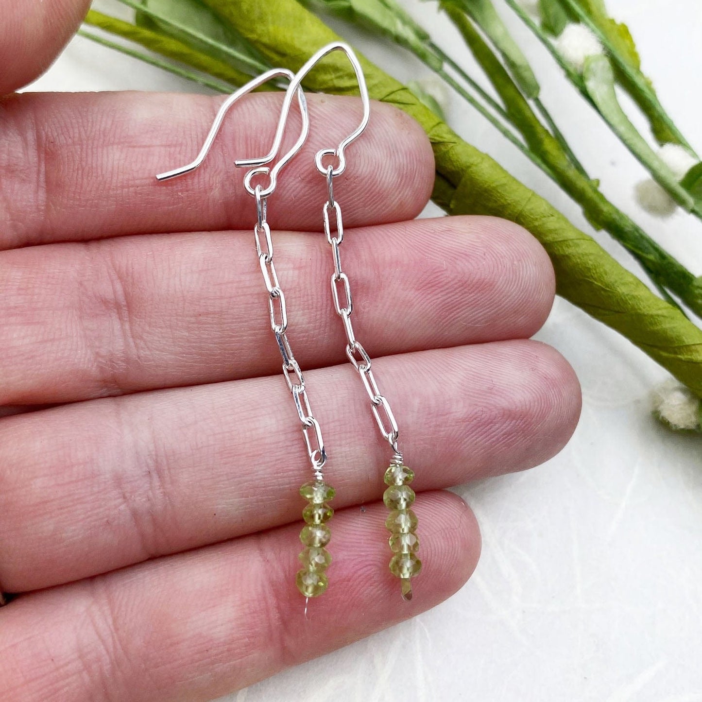 Peridot Tendril Earrings - Mettle by Abby