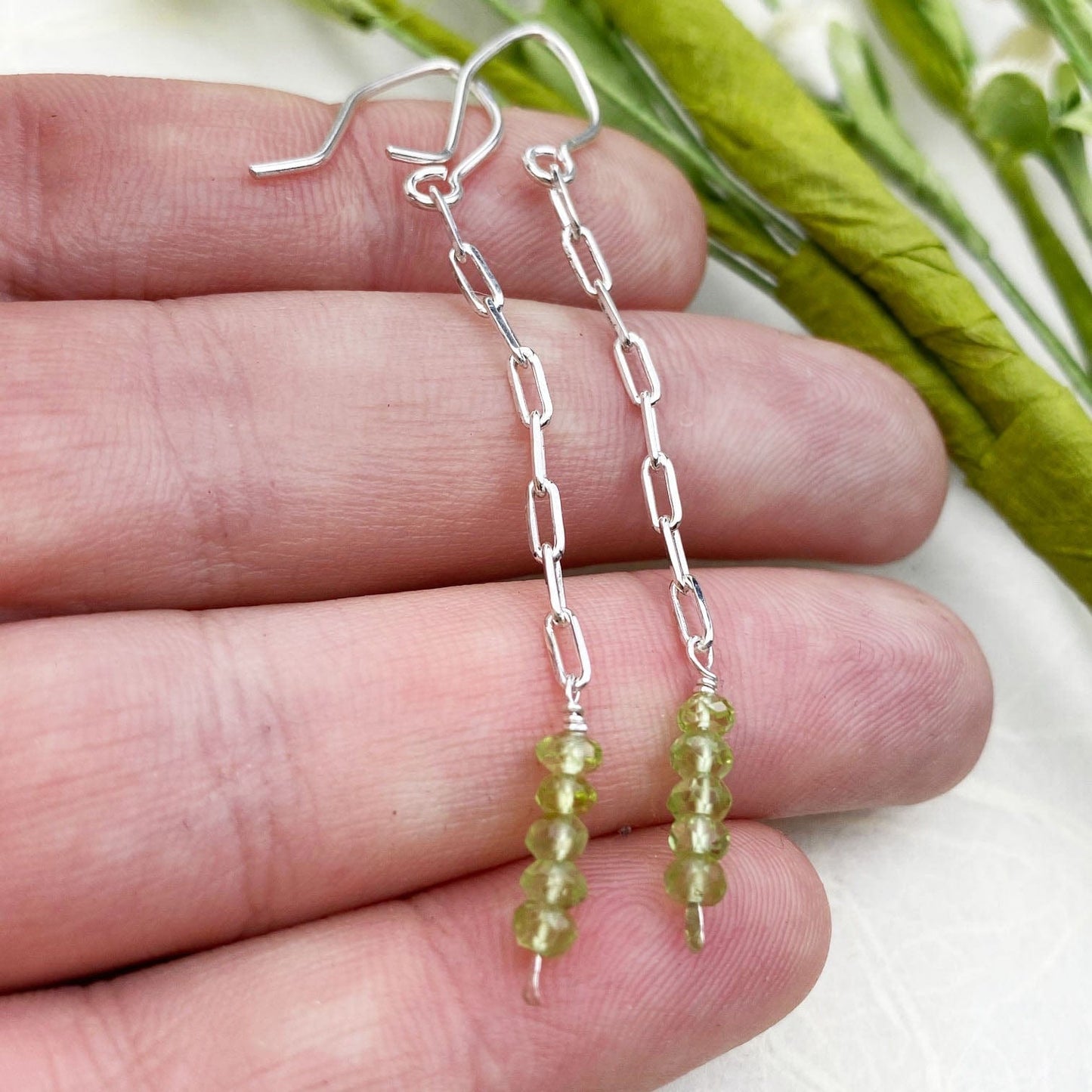 Peridot Tendril Earrings - Mettle by Abby