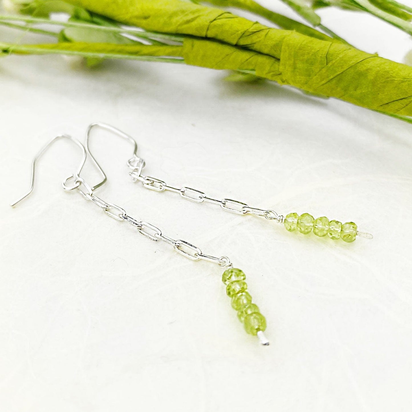 Peridot Tendril Earrings - Mettle by Abby
