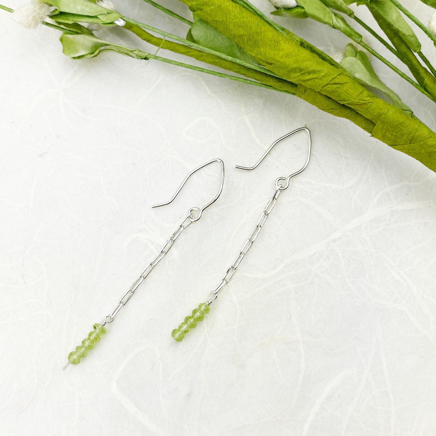 Peridot Tendril Earrings - Mettle by Abby