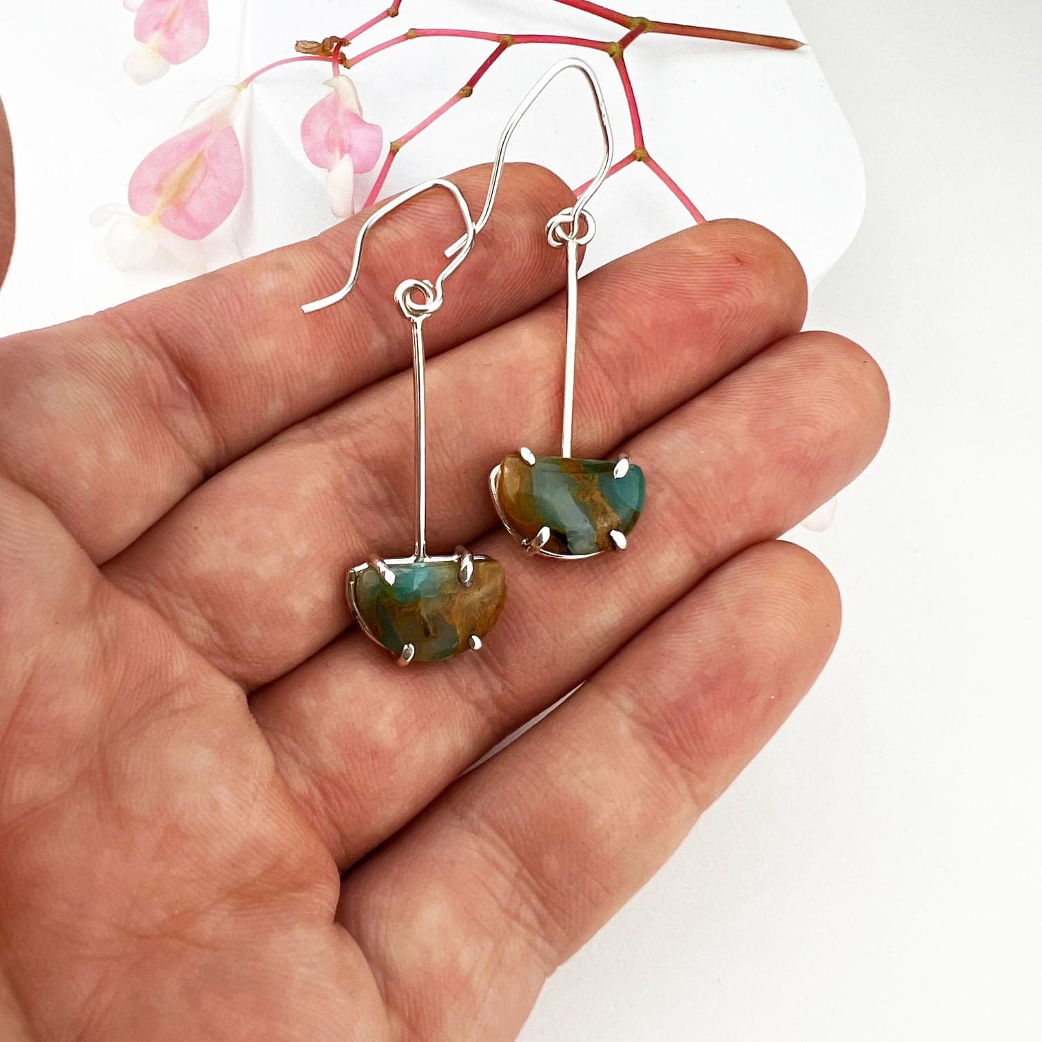 Peruvian Opal Drop Earrings - Mettle by Abby